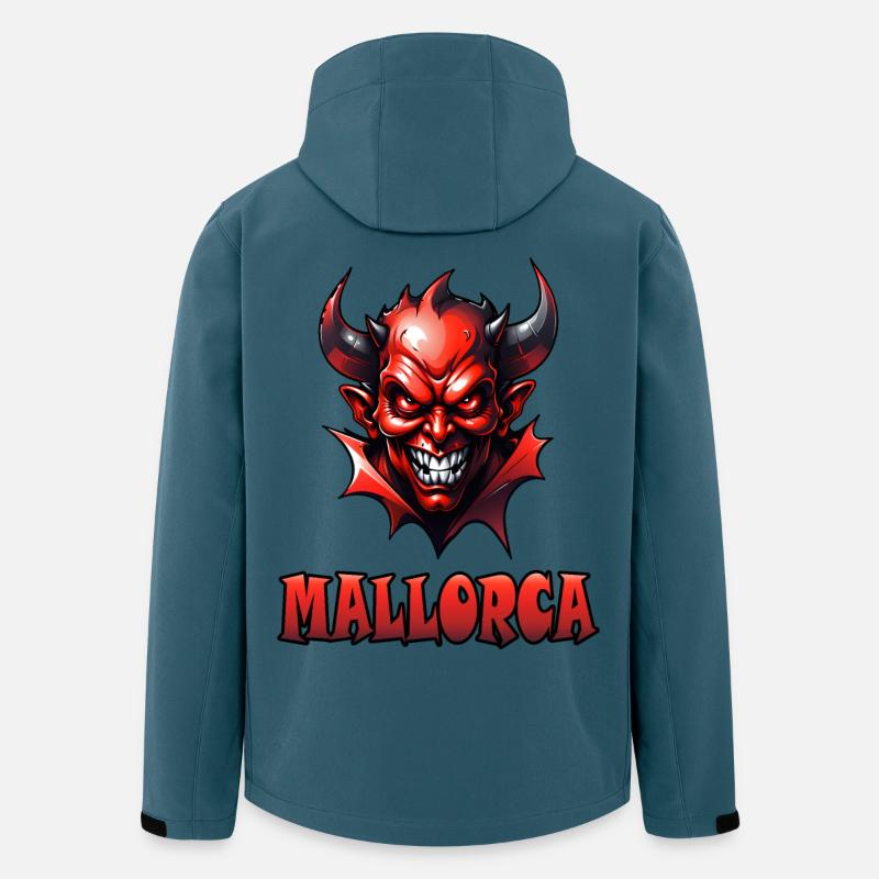 Mallorca mit Red Devil - Recycelte Männer Softshell-Jacke von Stanley/Stella - Dunkles Petrol