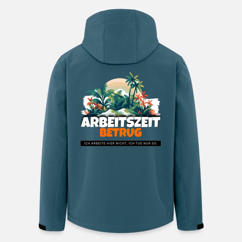 Witziges Arbeitszeitbetrug Design - Recycelte Männer Softshell-Jacke von Stanley/Stella - Dunkles Petrol