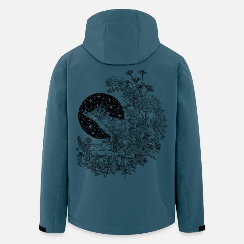 FUCHS & NACHTHIMMEL - Recycelte Männer Softshell-Jacke von Stanley/Stella - Dunkles Petrol