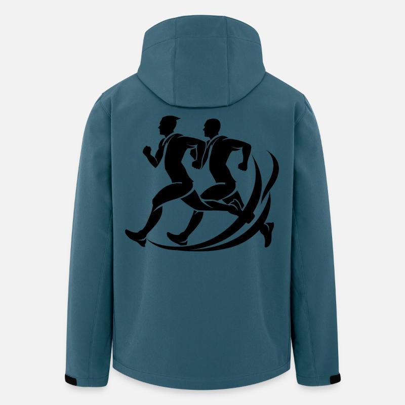 Jogger Zeichnung - Recycelte Männer Softshell-Jacke von Stanley/Stella - Dunkles Petrol