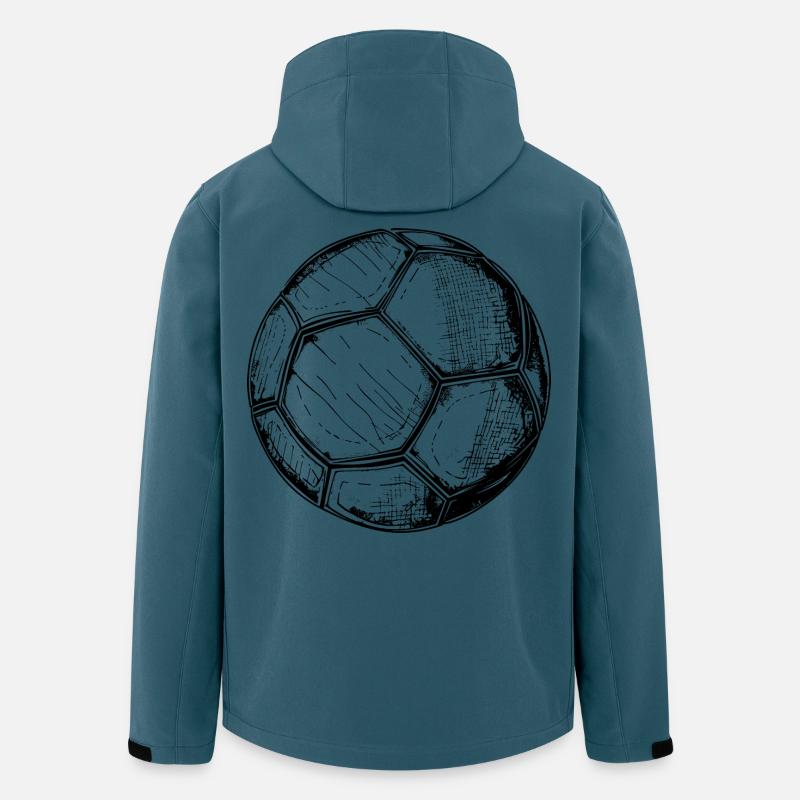 Fußball Skizze - Recycelte Männer Softshell-Jacke von Stanley/Stella - Dunkles Petrol