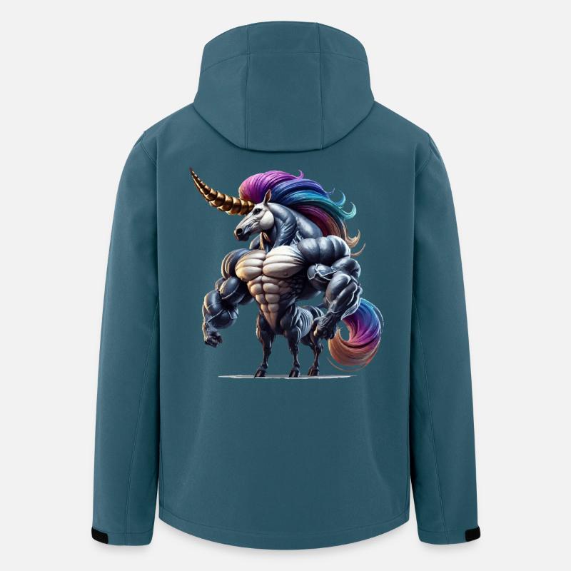 Super licorne - Veste softshell homme en polyester recyclé Stanley/Stella - bleu pétrole foncé