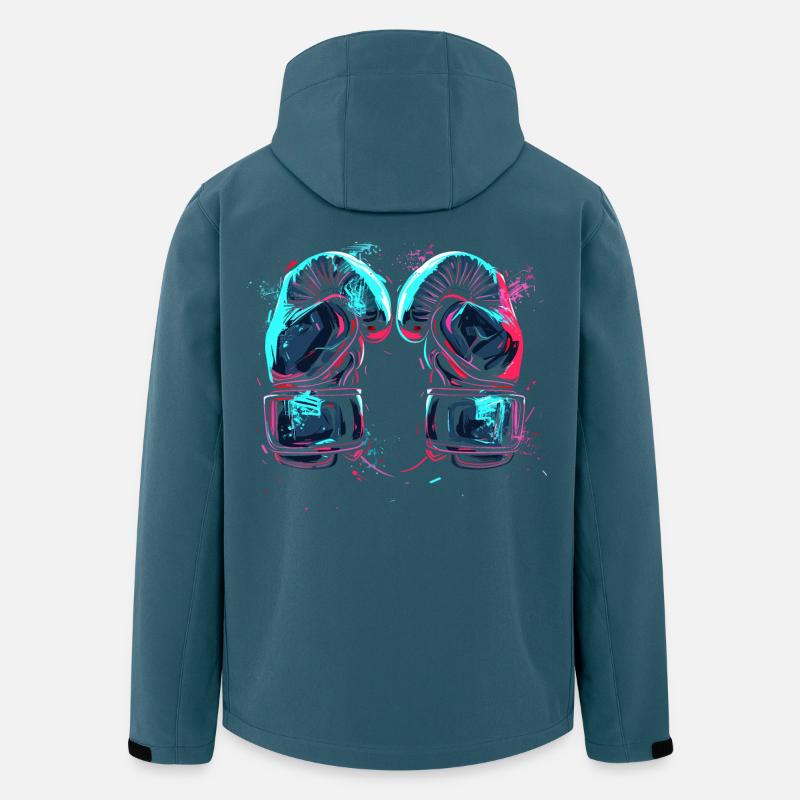 Kickboxhandschuhe Steampunk Look - Recycelte Männer Softshell-Jacke von Stanley/Stella - Dunkles Petrol