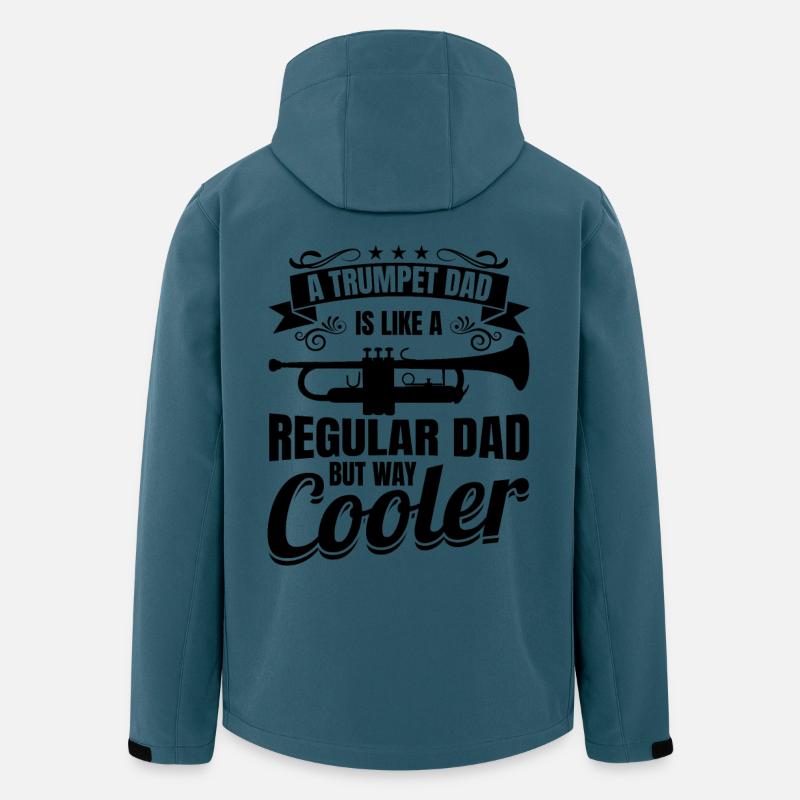 Trompeten Papa - Recycelte Männer Softshell-Jacke von Stanley/Stella - Dunkles Petrol