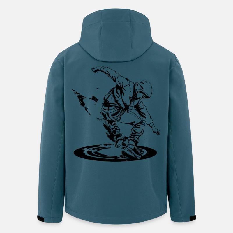 Breakdancer Zeichnung - Recycelte Männer Softshell-Jacke von Stanley/Stella - Dunkles Petrol