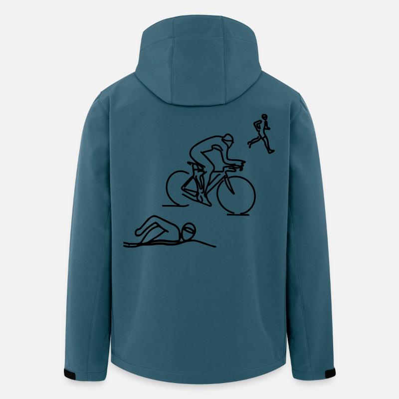 Triathlet Skizze - Recycelte Männer Softshell-Jacke von Stanley/Stella - Dunkles Petrol