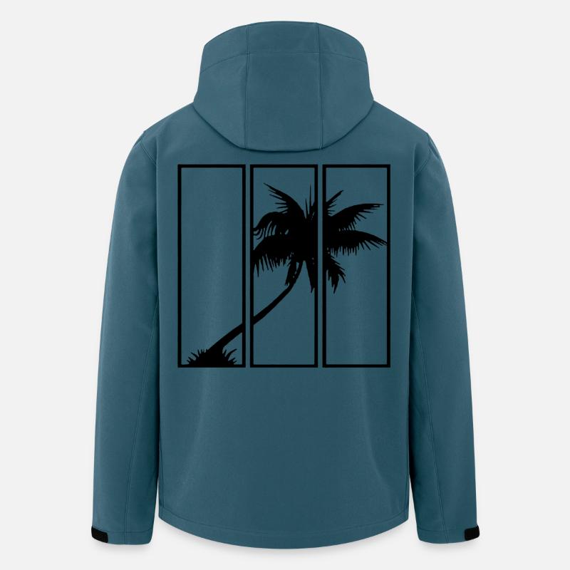 Holiday View (Schwarz) - Recycelte Männer Softshell-Jacke von Stanley/Stella - Dunkles Petrol