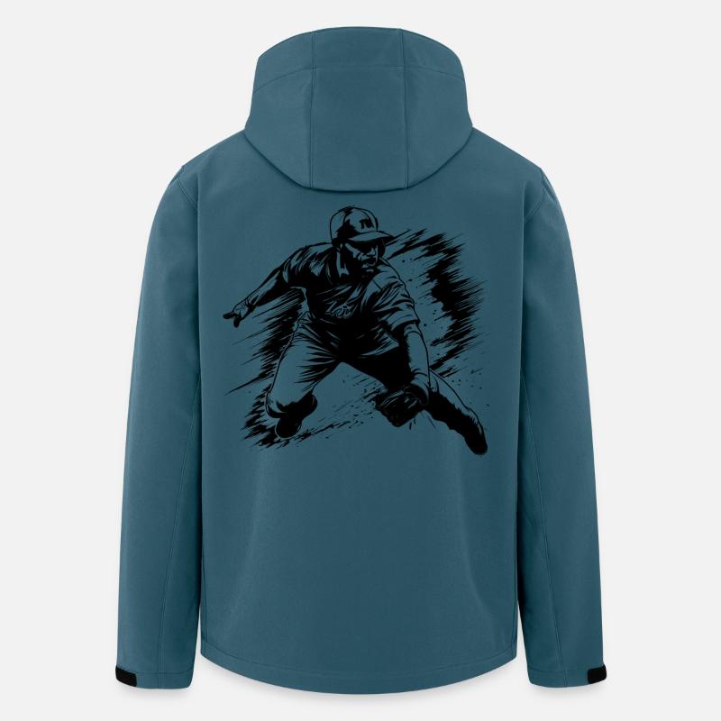 Baseball Skizze - Recycelte Männer Softshell-Jacke von Stanley/Stella - Dunkles Petrol