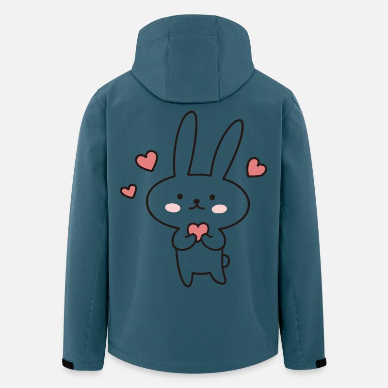 Cute bunny with hearts: Cute to fall in love with! - Men’s Recycled Softshell Jacket by Stanley/Stella - stargazer