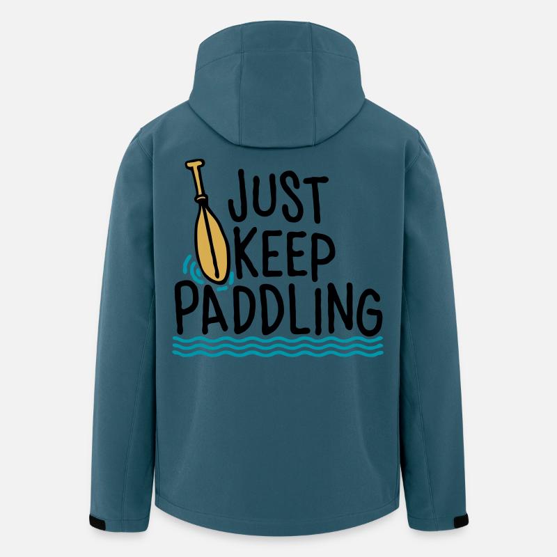 Just Keep Paddling - Recycelte Männer Softshell-Jacke von Stanley/Stella - Dunkles Petrol