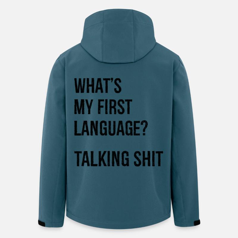 what's my first language talking shit - Men’s Recycled Softshell Jacket by Stanley/Stella - stargazer