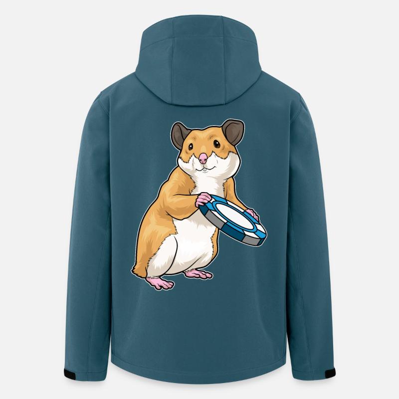 Hamster Poker Pokerchips - Recycelte Männer Softshell-Jacke von Stanley/Stella - Dunkles Petrol