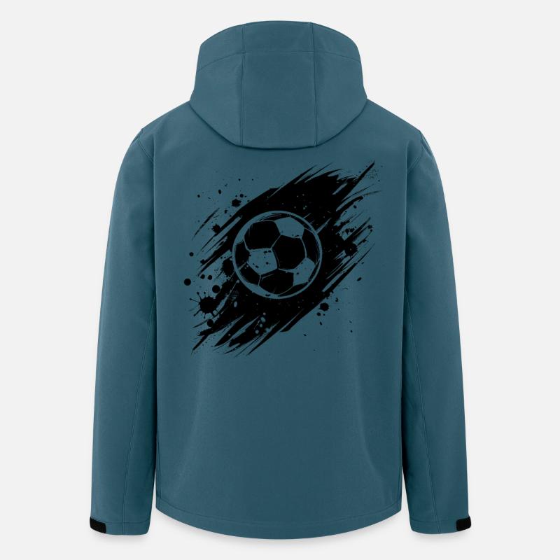 Fußball - Recycelte Männer Softshell-Jacke von Stanley/Stella - Dunkles Petrol