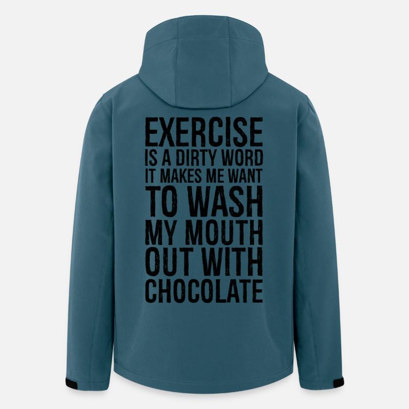 exercise is a dirty word - Recycelte Männer Softshell-Jacke von Stanley/Stella - Dunkles Petrol