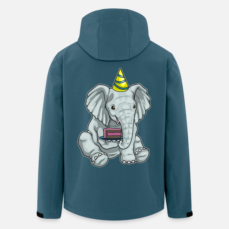Elefant Kuchen - Recycelte Männer Softshell-Jacke von Stanley/Stella - Dunkles Petrol