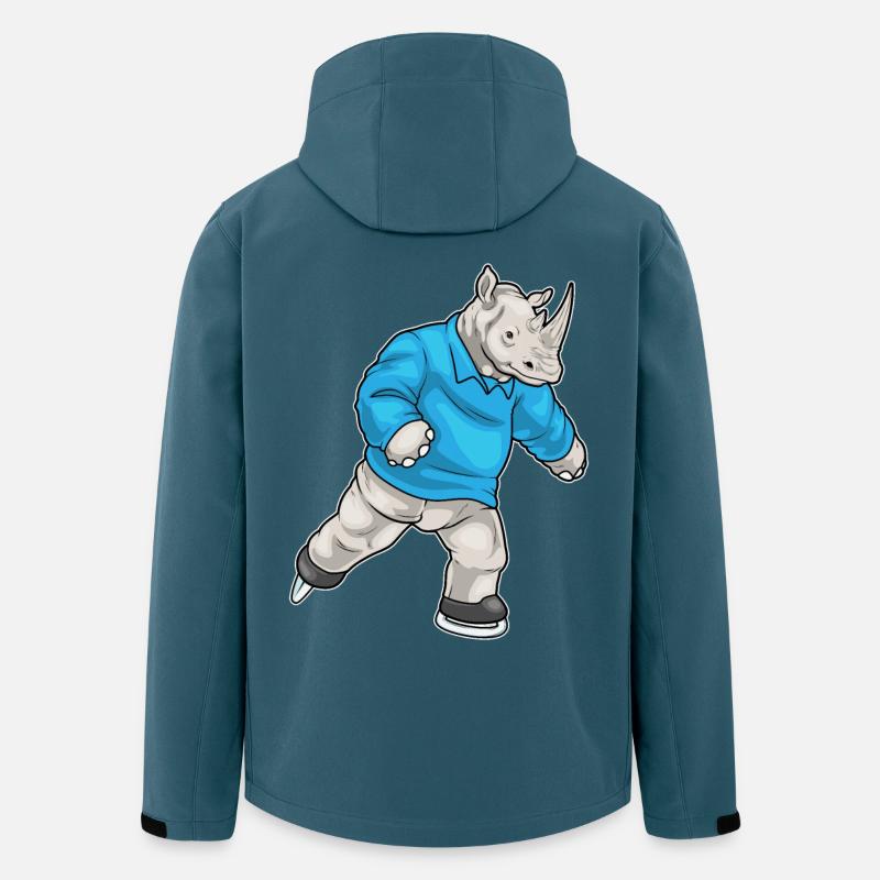Nashorn Eislaufen Schlittschuhe - Recycelte Männer Softshell-Jacke von Stanley/Stella - Dunkles Petrol