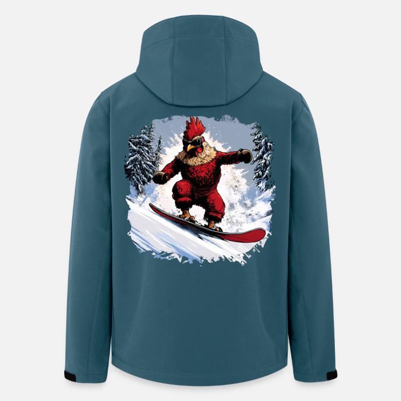 Chicken Snowboard - Men’s Recycled Softshell Jacket by Stanley/Stella - stargazer