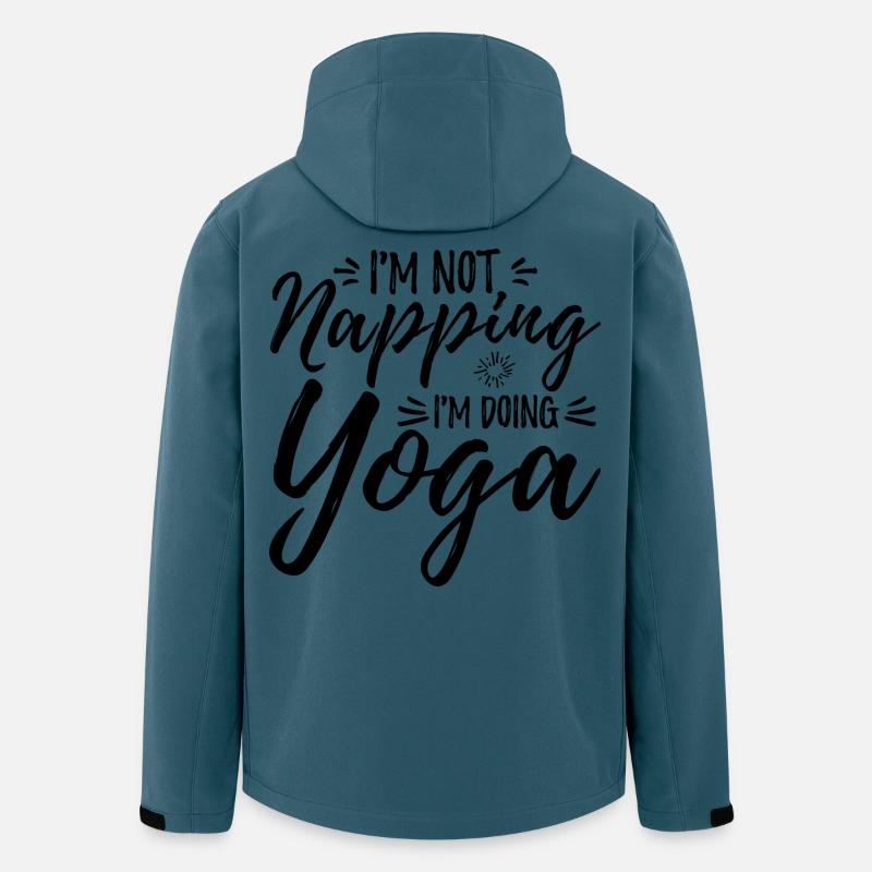 I'm Not Napping I'm Doing Yoga - Recycelte Männer Softshell-Jacke von Stanley/Stella - Dunkles Petrol