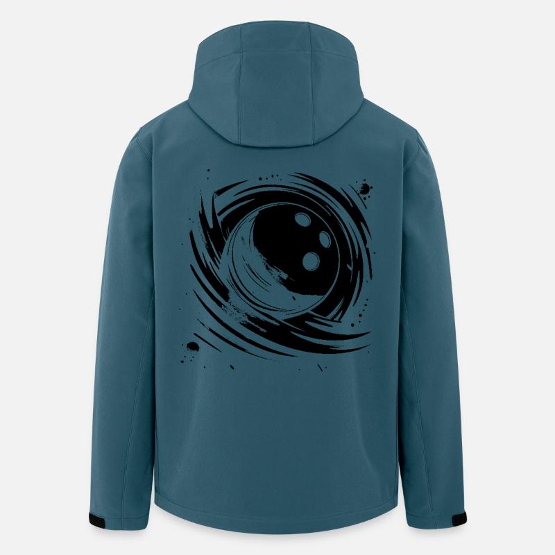 Bowling Grafik - Recycelte Männer Softshell-Jacke von Stanley/Stella - Dunkles Petrol