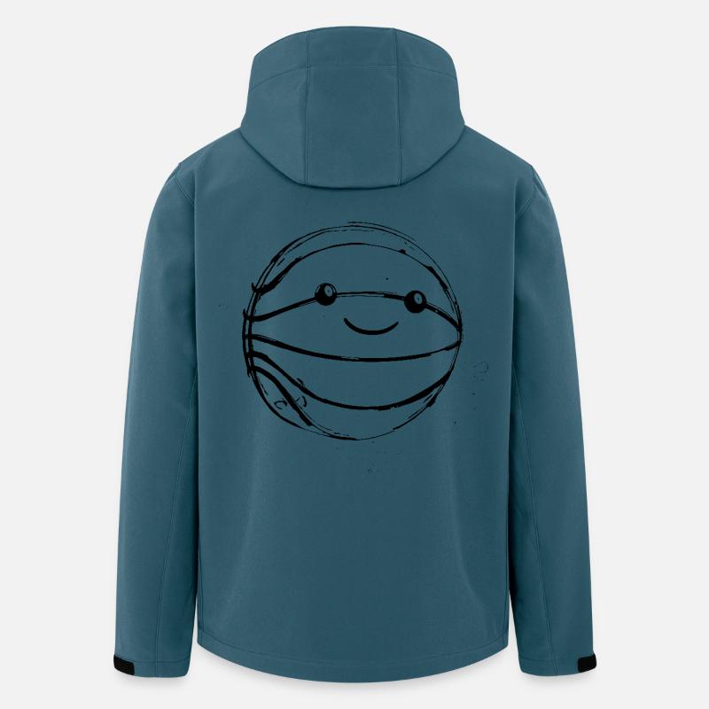 Basketball Ball Comic Look - Recycelte Männer Softshell-Jacke von Stanley/Stella - Dunkles Petrol