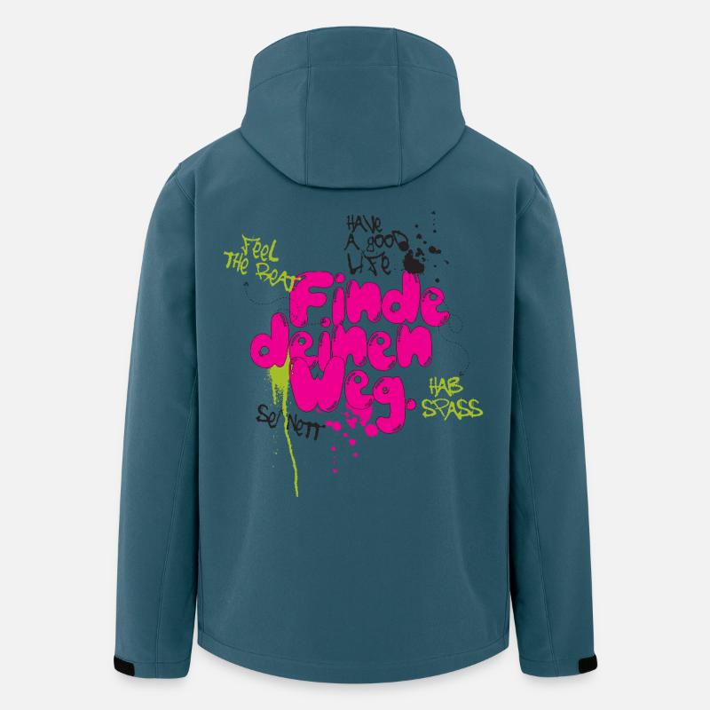 Finde deinen weg - Recycelte Männer Softshell-Jacke von Stanley/Stella - Dunkles Petrol