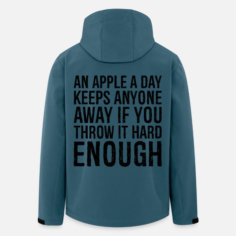 an apple a day keeps anyone away if you throw It - Recycelte Männer Softshell-Jacke von Stanley/Stella - Dunkles Petrol