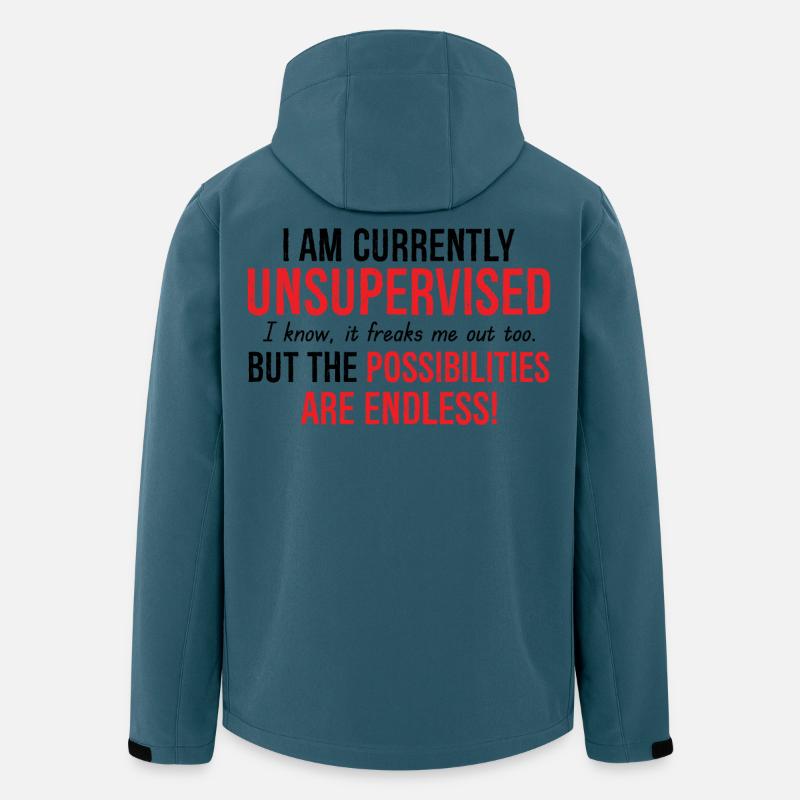 I Am Currently Unsupervised Possibilities Endless - Recycelte Männer Softshell-Jacke von Stanley/Stella - Dunkles Petrol