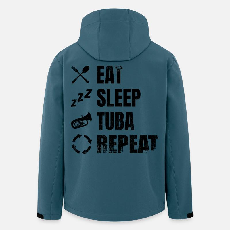 Tuba Tägliche Routine - Recycelte Männer Softshell-Jacke von Stanley/Stella - Dunkles Petrol