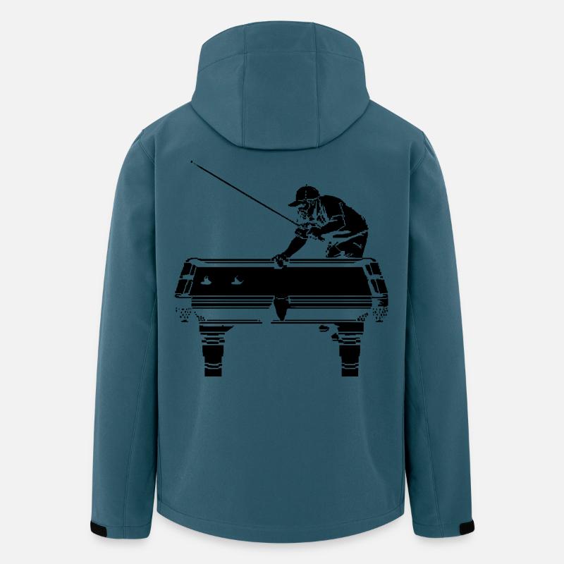 Billardspieler Pixel - Recycelte Männer Softshell-Jacke Discoverer von Stanley/Stella - Dunkles Petrol