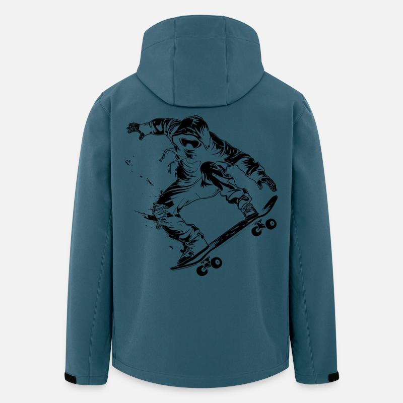 Cartoon Skateboarder - Recycelte Männer Softshell-Jacke von Stanley/Stella - Dunkles Petrol