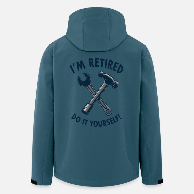 I'm Retired, Do It Yourself! - Recycelte Männer Softshell-Jacke von Stanley/Stella - Dunkles Petrol