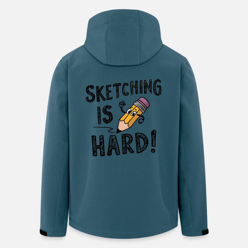 Sketching is hard - Recycelte Männer Softshell-Jacke von Stanley/Stella - Dunkles Petrol