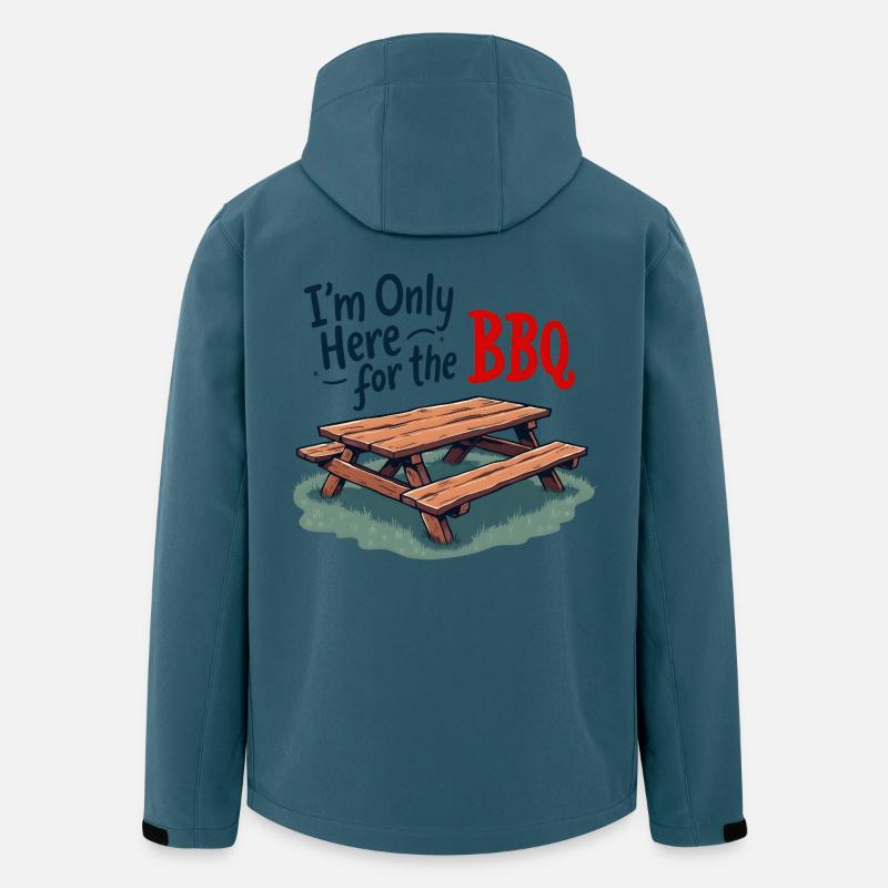 Only Here for the BBQ - Recycelte Männer Softshell-Jacke von Stanley/Stella - Dunkles Petrol