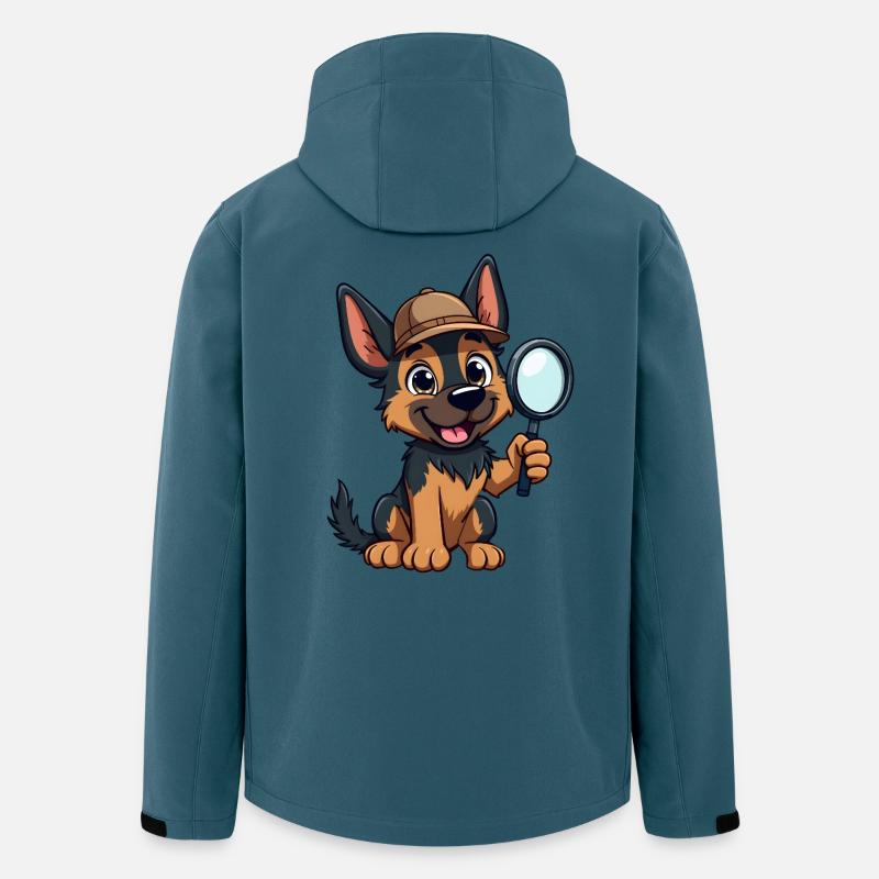 Deutscher Schäferhund Offizier - Recycelte Männer Softshell-Jacke von Stanley/Stella - Dunkles Petrol