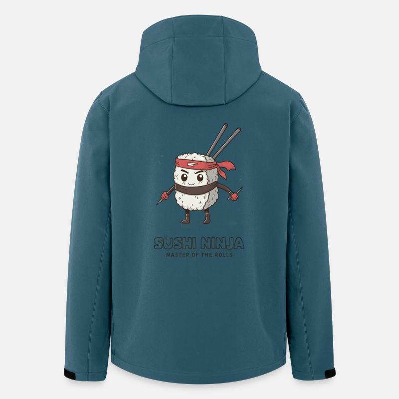 Sushi Ninja - Master of the Rolls - Recycelte Männer Softshell-Jacke von Stanley/Stella - Dunkles Petrol