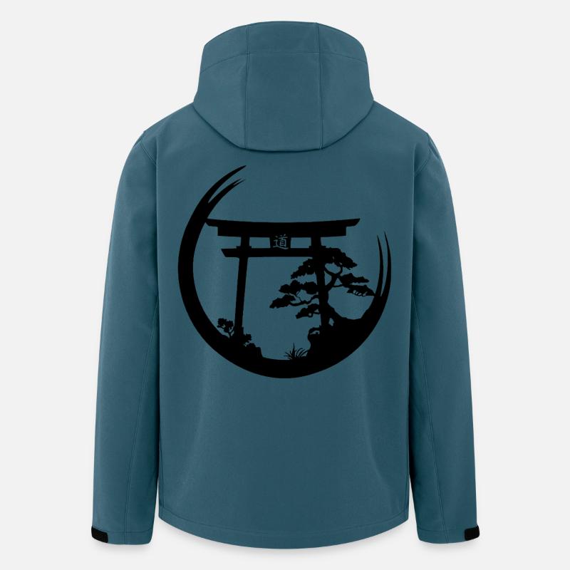 Japanische Atmosphäre (schwarz) - Recycelte Männer Softshell-Jacke von Stanley/Stella - Dunkles Petrol