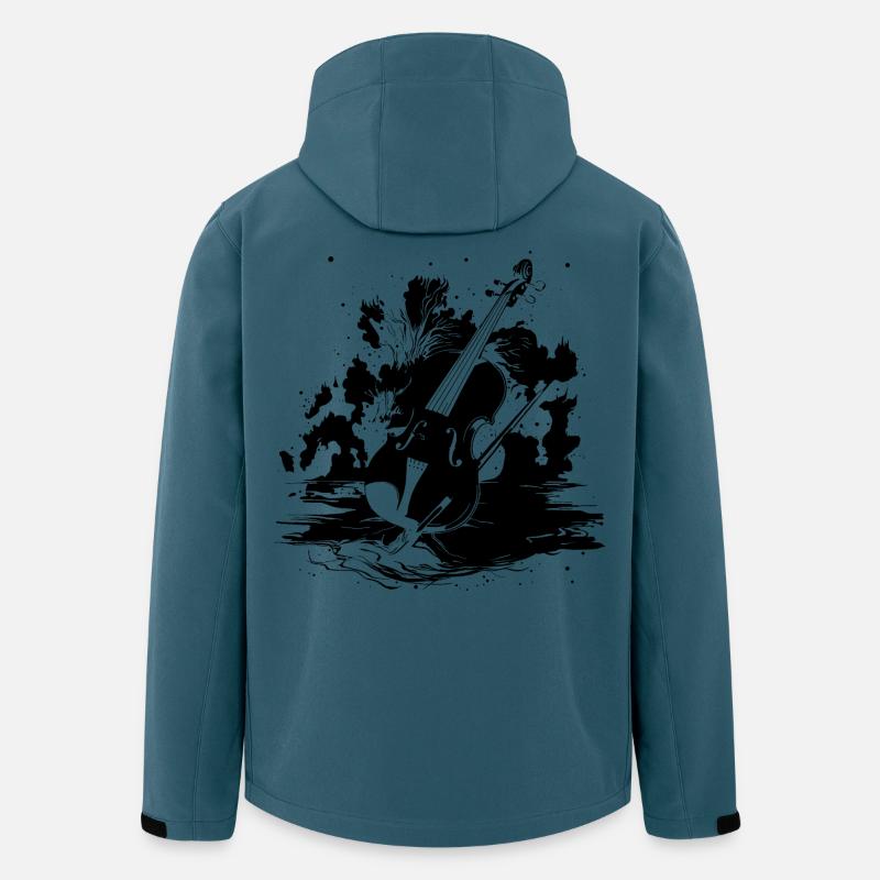 Geige - Recycelte Männer Softshell-Jacke von Stanley/Stella - Dunkles Petrol