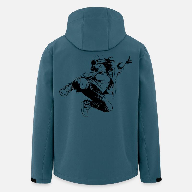 Breakdancerin - Recycelte Männer Softshell-Jacke von Stanley/Stella - Dunkles Petrol