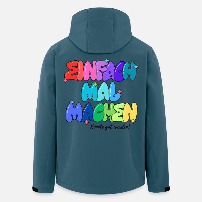 Könnte gut werden - Recycelte Männer Softshell-Jacke von Stanley/Stella - Dunkles Petrol