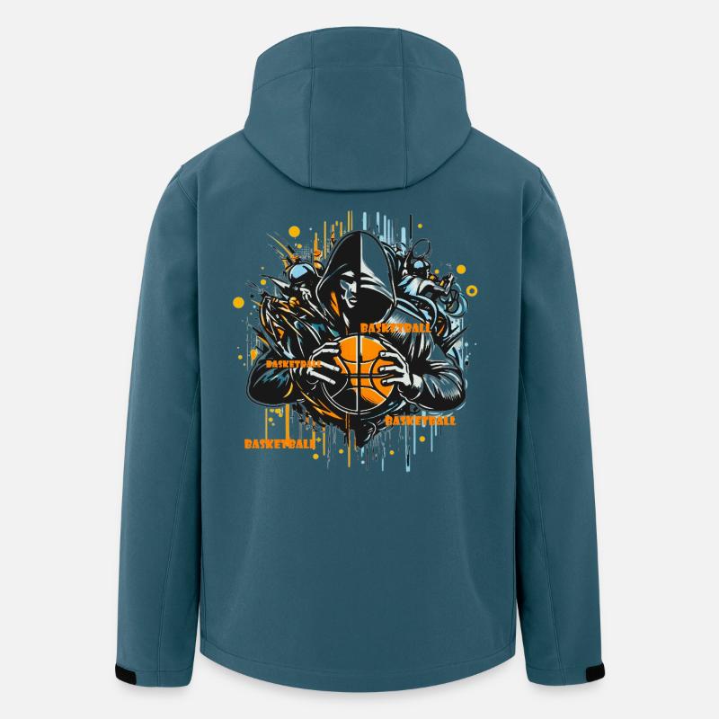 Basketball - Recycelte Männer Softshell-Jacke von Stanley/Stella - Dunkles Petrol