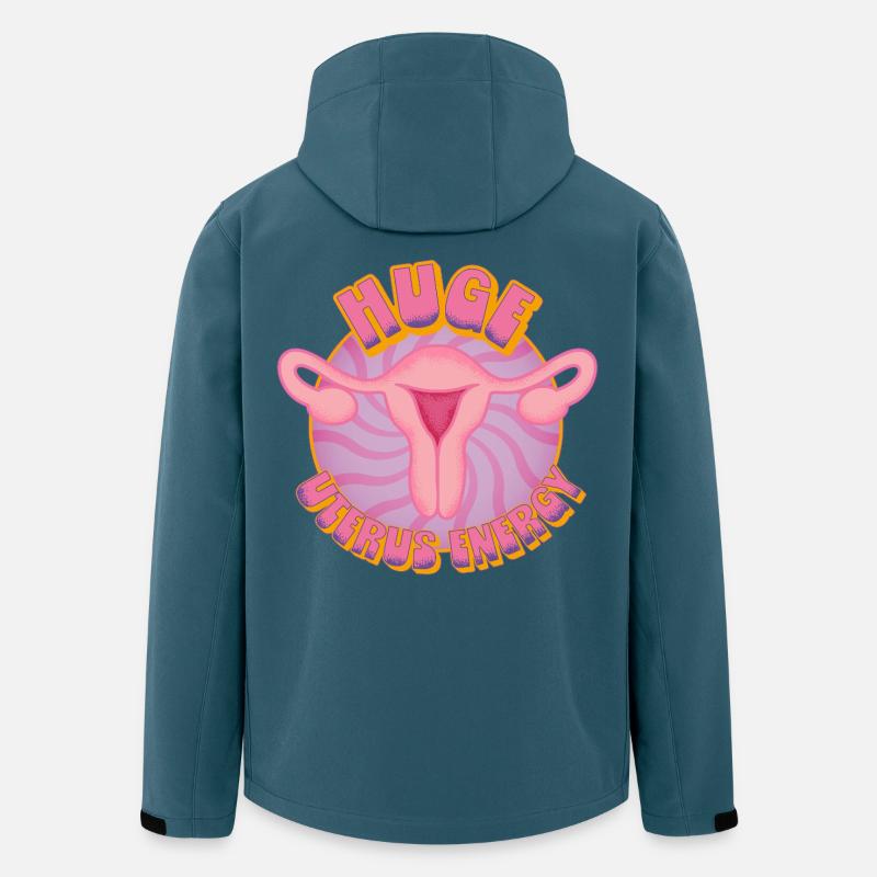 Huge Uterus Energy – Power & Empowerment - Recycelte Männer Softshell-Jacke von Stanley/Stella - Dunkles Petrol