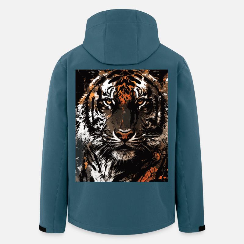 Tiger Prism Fire Picture - Men’s Recycled Softshell Jacket by Stanley/Stella - stargazer