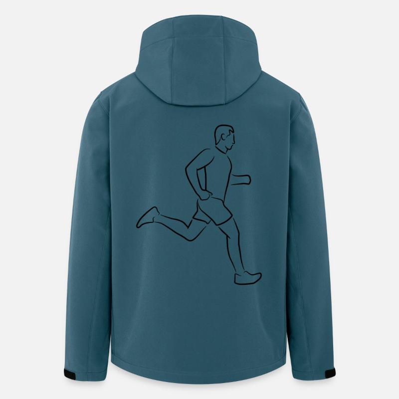 Läufer Junge - Recycelte Männer Softshell-Jacke von Stanley/Stella - Dunkles Petrol