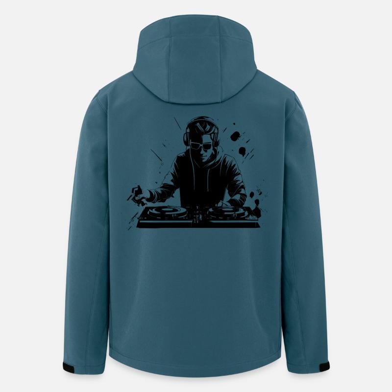 Diskjockey - Recycelte Männer Softshell-Jacke von Stanley/Stella - Dunkles Petrol