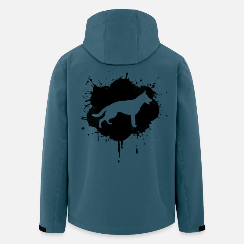 Deutscher Schäferhund Skizze - Recycelte Männer Softshell-Jacke von Stanley/Stella - Dunkles Petrol