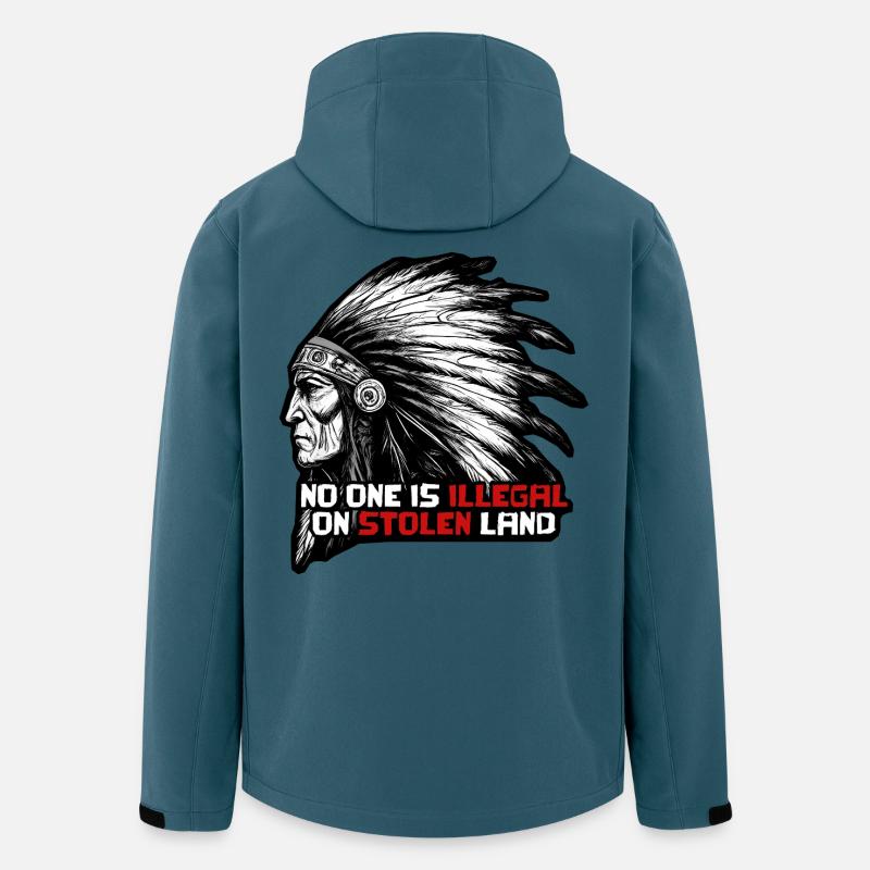 No One Is Illegal On Stolen Land - Recycelte Männer Softshell-Jacke von Stanley/Stella - Dunkles Petrol