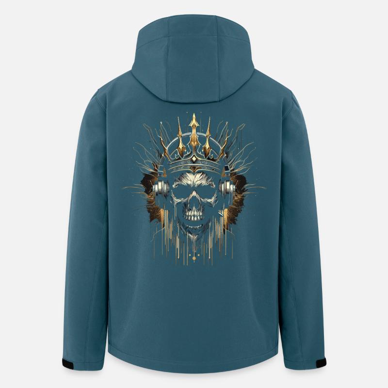 Gaming Totenkopf mit Krone - Recycelte Männer Softshell-Jacke von Stanley/Stella - Dunkles Petrol