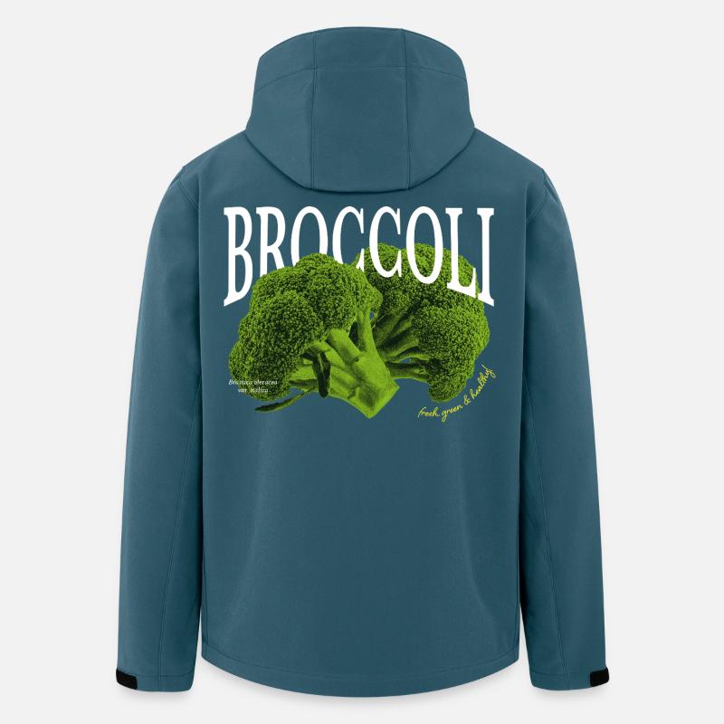 Broccoli – Ästhetisches Gemüse-Design - Recycelte Männer Softshell-Jacke von Stanley/Stella - Dunkles Petrol