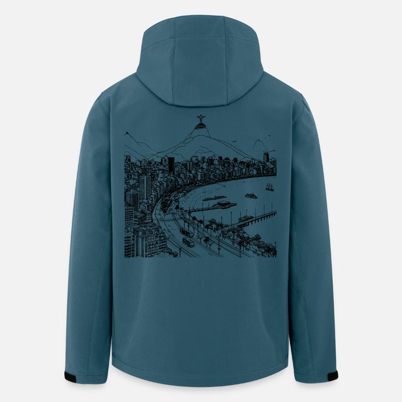 RIO DE JANEIRO - Recycelte Männer Softshell-Jacke von Stanley/Stella - Dunkles Petrol