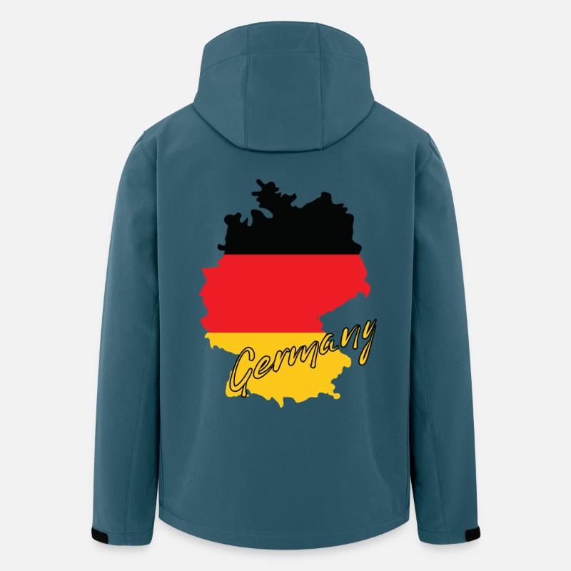 Flagge Deutschlands, deutscher Stolz - Recycelte Männer Softshell-Jacke von Stanley/Stella - Dunkles Petrol